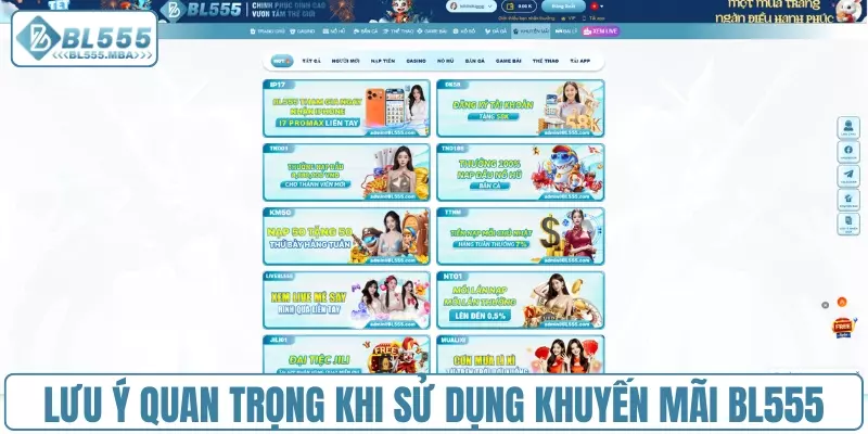 Khuyến Mãi BL555 5 Lưu ý quan trọng khi sử dụng khuyến mãi BL555