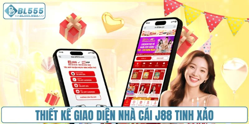 Thiết kế giao diện nhà cái J88 tinh xảo